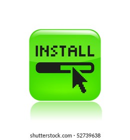 Vector illustration of modern computer desktop icon "install"