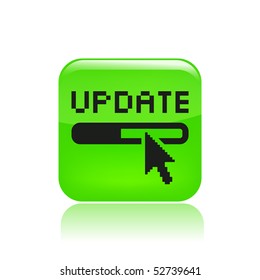 Vector illustration of modern computer desktop icon "update"