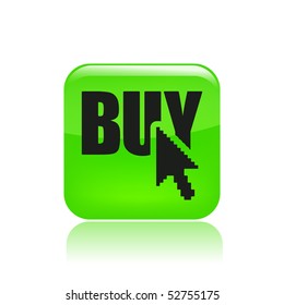 Vector illustration of modern computer desktop icon "buy"