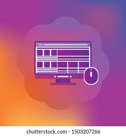 Vector illustration of modern computer display