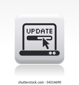 Vector illustration of modern computer update icon