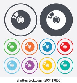 vector illustration of modern i con disk