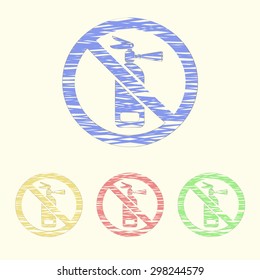 vector illustration of modern con fire extinguisher