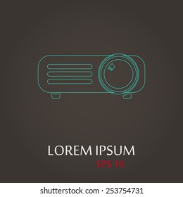 vector illustration of modern i con projector
