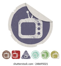 vector illustration of modern i con tv