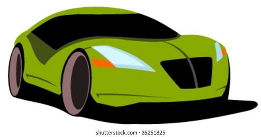 Vector illustration of modern concept-car