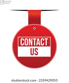 Ilustración vectorial moderno contacto con nosotros banner, elemento web aislado.