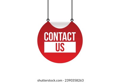Ilustración vectorial moderno contacto con nosotros banner, elemento web aislado.