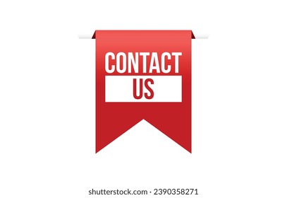 Ilustración vectorial moderno contacto con nosotros banner, elemento web aislado.