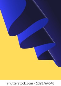 Vector illustration. Modern cover template with twisting shape.
