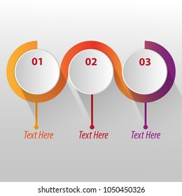 Vector illustration of modern customizable circular infographic elements with a gradient border around it