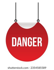 Vector illustration modern Danger banner, Isolated web element.