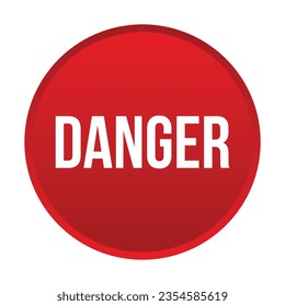 Vector illustration modern Danger banner, Isolated web element.