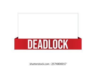 Vector illustration modern Deadlock banner, Isolated web element.