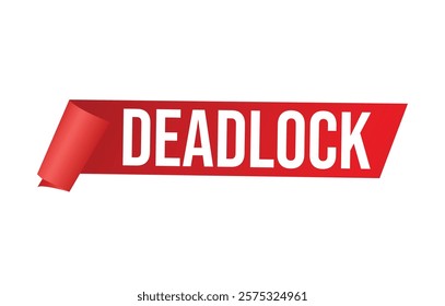 Vector illustration modern Deadlock banner, Isolated web element.