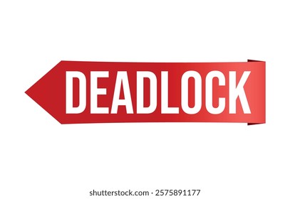 Vector illustration modern Deadlock banner, Isolated web element.