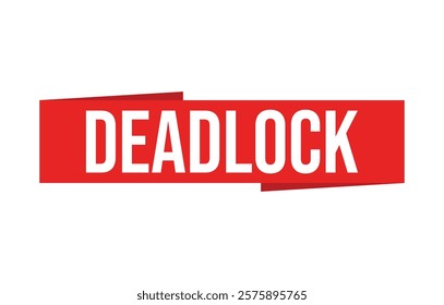 Vector illustration modern Deadlock banner, Isolated web element.