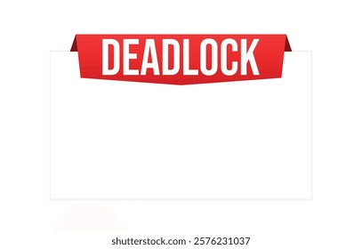 Vector illustration modern Deadlock banner, Isolated web element.