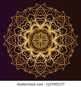 Vector illustration. Modern Decorative floral mandala. Hand drawn background. Islam, Arabic, Indian, ottoman motifs