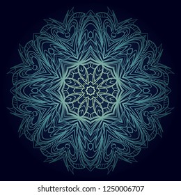 Vector illustration. Modern Decorative floral mandala. Hand drawn background. Islam, Arabic, Indian, ottoman motifs