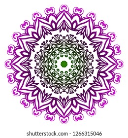 Vector illustration. Modern Decorative floral mandala. Hand drawn background. Islam, Arabic, Indian, ottoman motifs.
