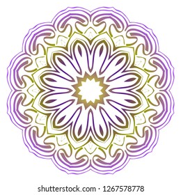 Vector illustration. Modern Decorative floral mandala. Hand drawn background. Islam, Arabic, Indian, ottoman motifs