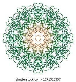 Vector illustration. Modern Decorative floral mandala. Hand drawn background. Islam, Arabic, Indian, ottoman motifs