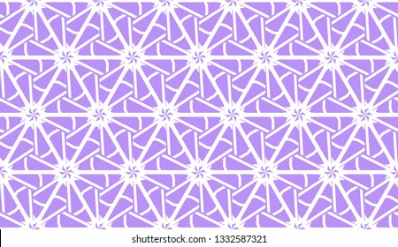 Vector illustration with modern decorative pattern in triangles style. Illusion curved line. For interior wallpaper, smart design, fashion print.