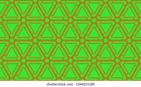 Vector illustration with modern decorative pattern in triangles style. Illusion curved line. For interior wallpaper, smart design, fashion print