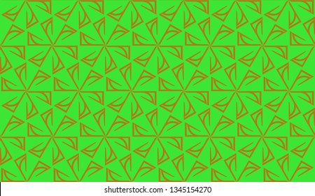 Vector illustration with modern decorative pattern in triangles style. Illusion curved line. For interior wallpaper, smart design, fashion print