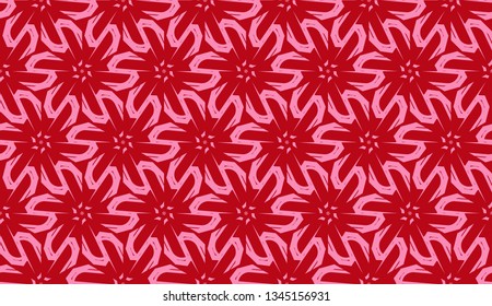 Vector illustration with modern decorative pattern in triangles style. Illusion curved line. For interior wallpaper, smart design, fashion print