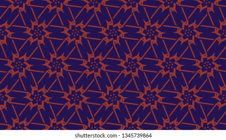 Vector illustration with modern decorative pattern in triangles style. Illusion curved line. For interior wallpaper, smart design, fashion print