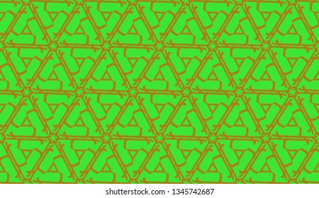 Vector illustration with modern decorative pattern in triangles style. Illusion curved line. For interior wallpaper, smart design, fashion print