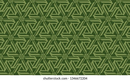 Vector illustration with modern decorative pattern in triangles style. Illusion curved line. For interior wallpaper, smart design, fashion print
