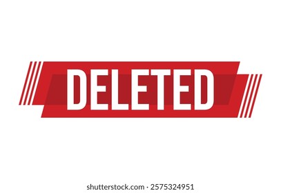 Vector illustration modern Deleted banner, Isolated web element.
