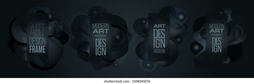 vector illustration. Modern design background in black stylish graphic element.
