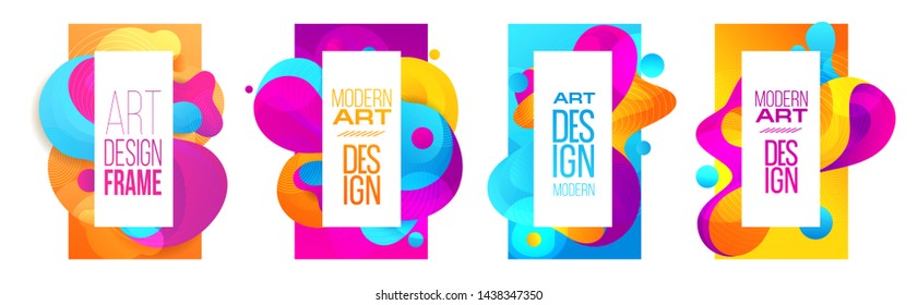 vector illustration. modern design frame for text. Background for the elements of graphics for sales and promotions. colorful gradient abstract liquid. design business cards, invitations, gift cards