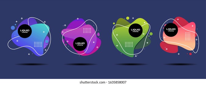 vector illustration. modern design frame for text. Background for the elements of graphics for sales and promotions. colorful gradient abstract liquid