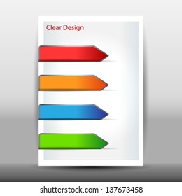 Vector illustration of modern design template with arrows