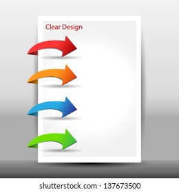 Vector illustration of modern design template with arrows