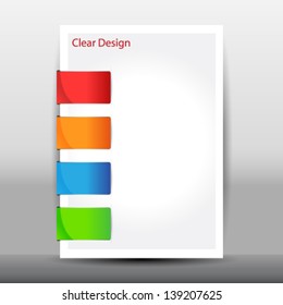 Vector illustration of modern design template with arrows