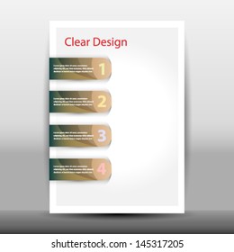 Vector illustration of modern design template with options