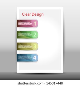 Vector illustration of modern design template with options