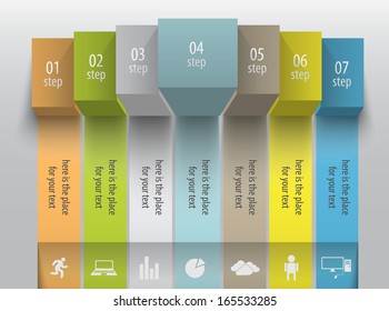 Vector illustration modern design template for the presentation of numerical indicators, business infographic design element