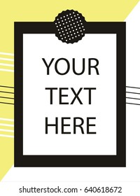 Vector illustration of a modern design, textures for printing. Frame with text. Template, background for decoration.