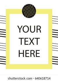 Vector illustration of a modern design, textures for printing. Frame with text. Template, background for decoration.