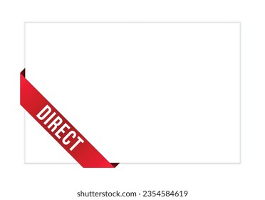 Vector illustration modern Direct banner, Isolated web element.