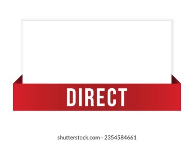 Vector illustration modern Direct banner, Isolated web element.
