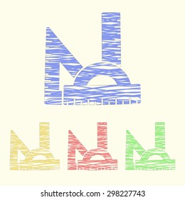 Vector illustration of modern education icon