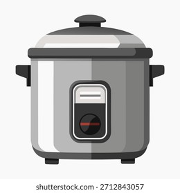 Vektorgrafik eines modernen Elektrokochers oder Druckkochers auf weißem Hintergrund. Perfekt für Farbsymbol, Logo, Emblem, Banner, Label